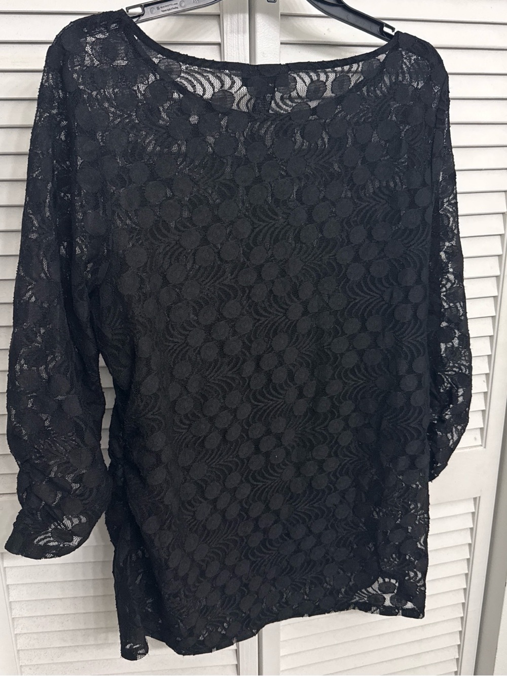 Alfani Black Floral Lace Top